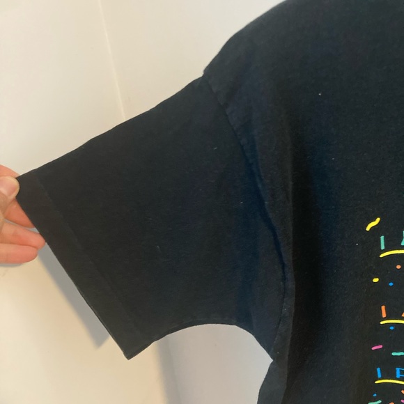 Fruit of the Loom Black Short Sleeve Tee with Colorful Graphic Design - Picture 2 of 7